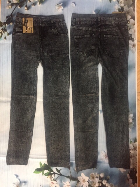 QUẦN LEGGING GIẢ JEAN IN