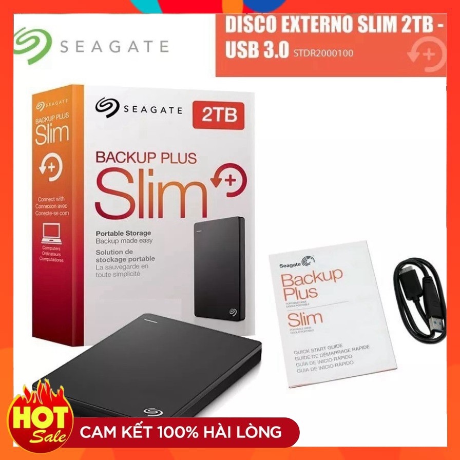 Ổ cứng di động Seagate 2TB backup plus slim USB 3.0