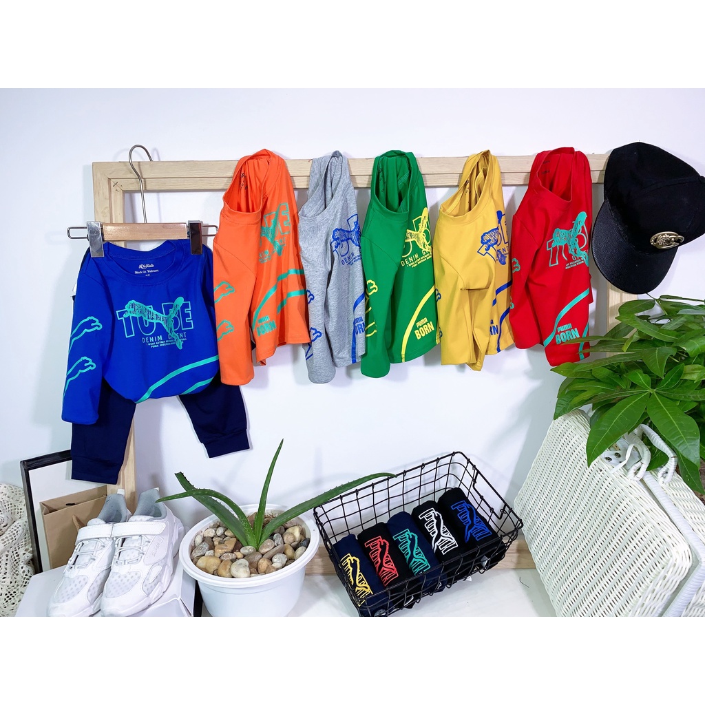Bộ Cotton bé trai size đại cồ- mềm mịn thấm hút mồ hôi