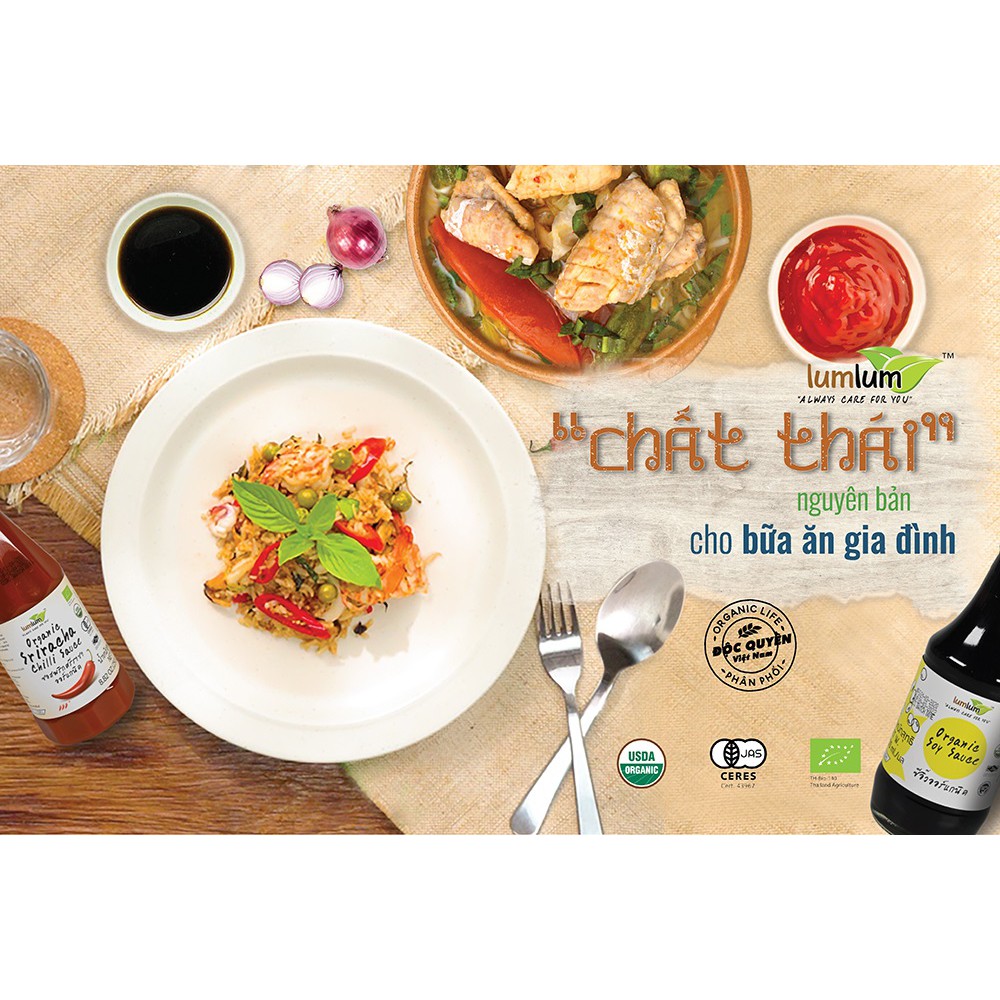 Nước tương đậu nành hữu cơ Organic Soy Sauce LumLum 200ml