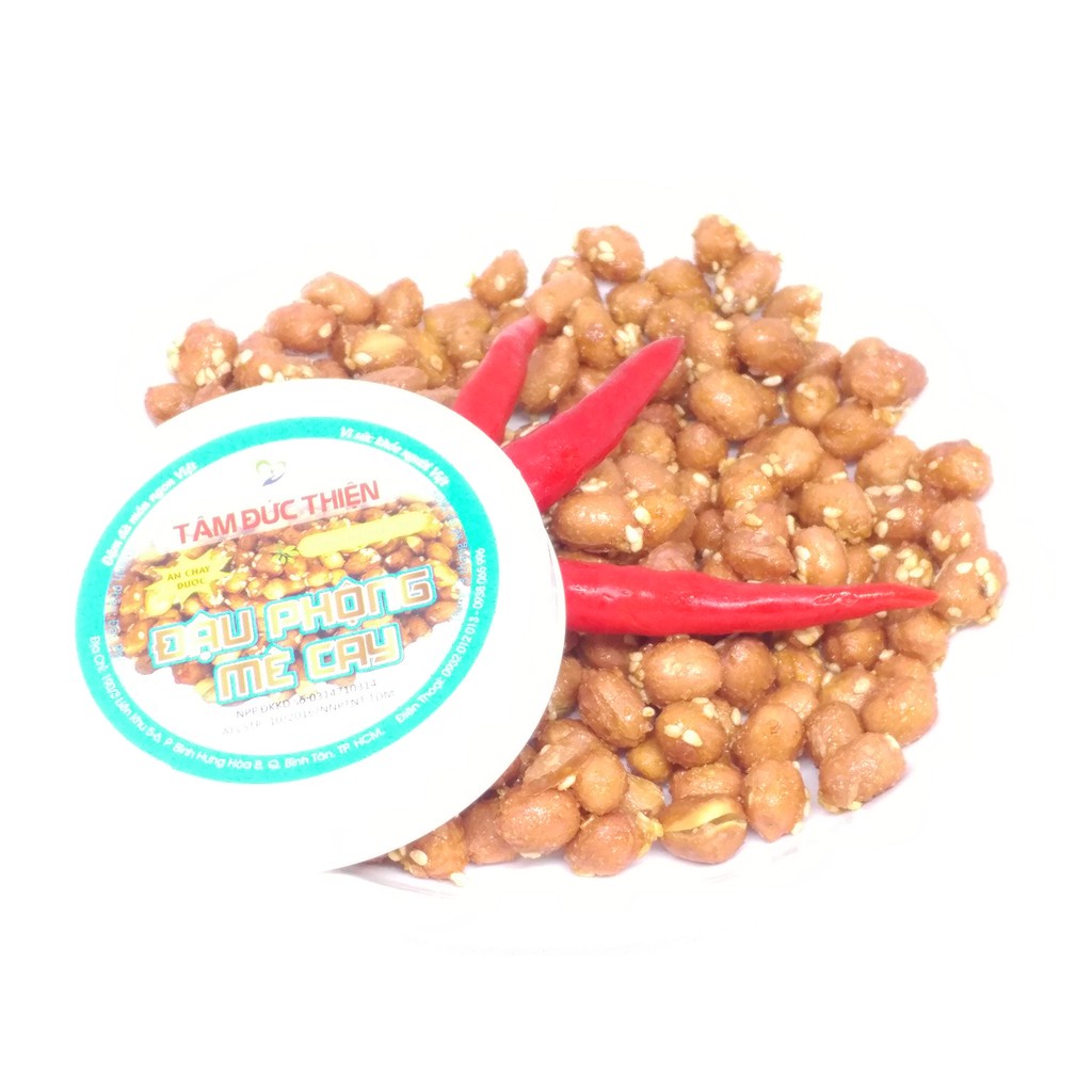 Combo 2 Hộp Đậu Phộng Mè Cay Tâm Đức Thiện- Hộp 255GR