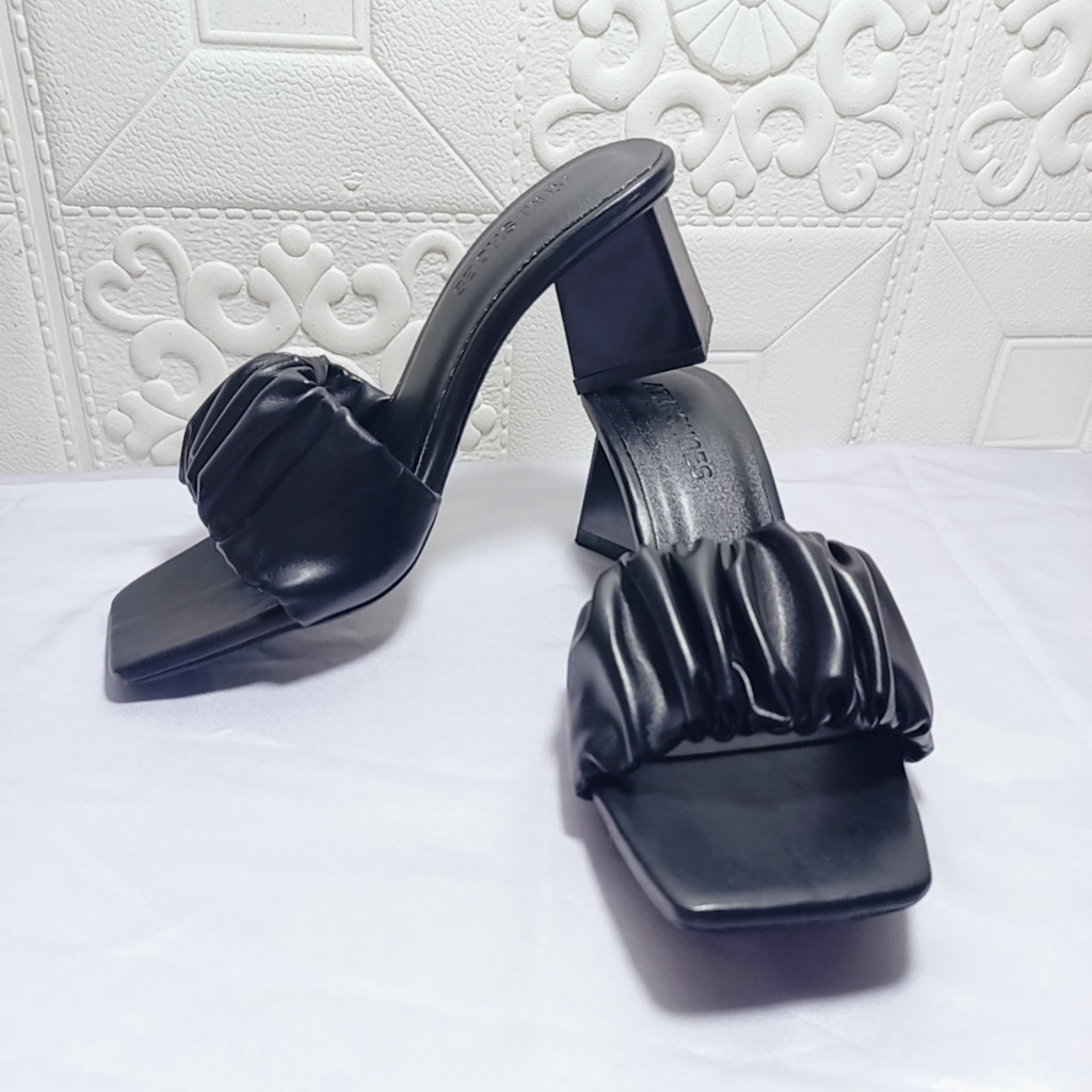 Guốc Nữ Cao Gót Tiểu Thư Đẹp - Guốc Dép Tiểu Thư 5 Phân Nhún Bèo mã GGC MINHTUYETSHOES