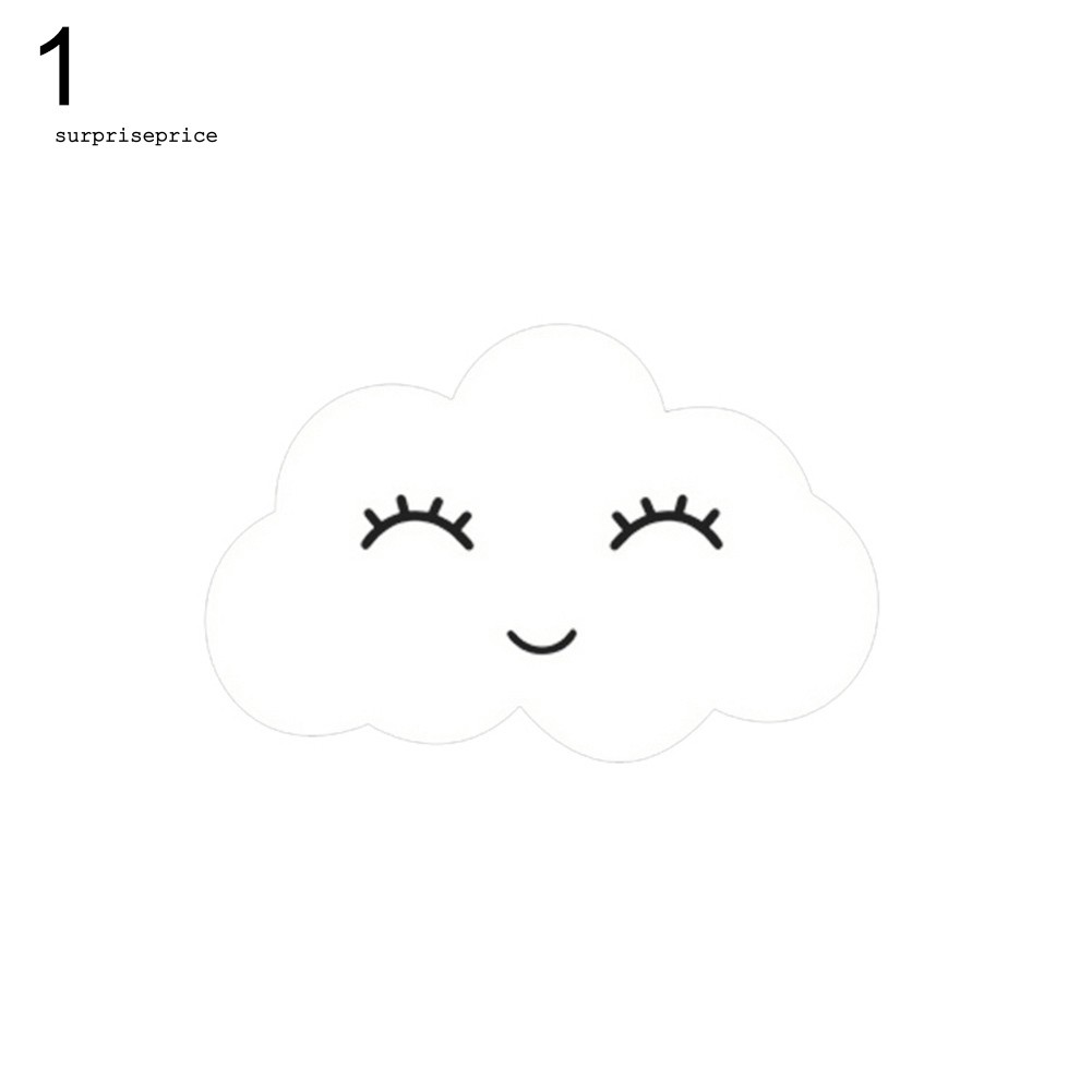 Miếng dán tường hình đám mây và mặt trăng bằng gỗ tiện dụng