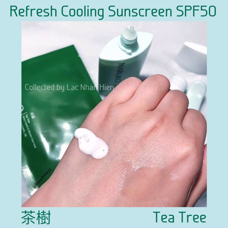 [Bill Đài] KEM CHỐNG NẮNG NARUKO TRÀM TRÀ LÀM MÁT DA ❤ NARUKO TEA TREE REFRESH COOLING SUNSCREEN SPF50