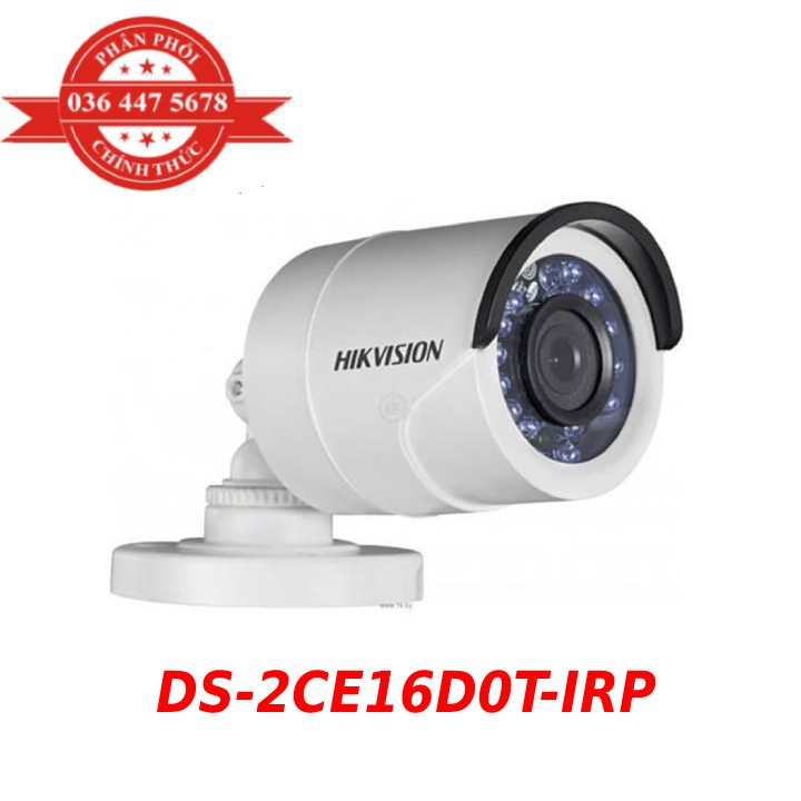 Camera quan sát analog HD Hikvision DS-2CE16D0T-IRP (HD-TVI, 2 MP, hồng ngoại 20 m) - Hàng Chính Hãng