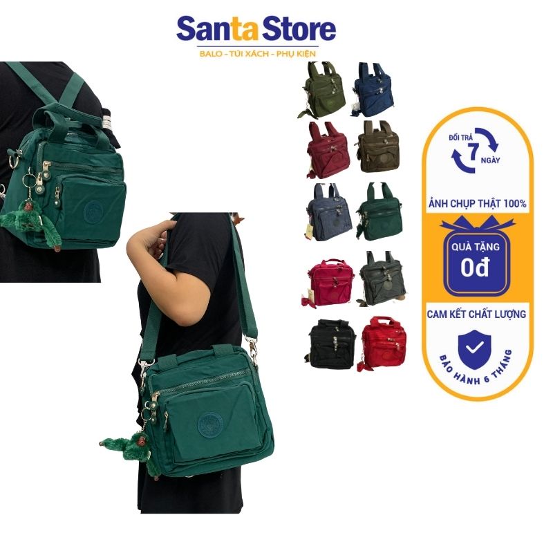 Balo Túi đeo vai đeo chéo vải dù nữ combo 3 trong 1 Kipling KL2131 SANTA STORE cao cấp thời trang giá rẻ nhiều ngăn