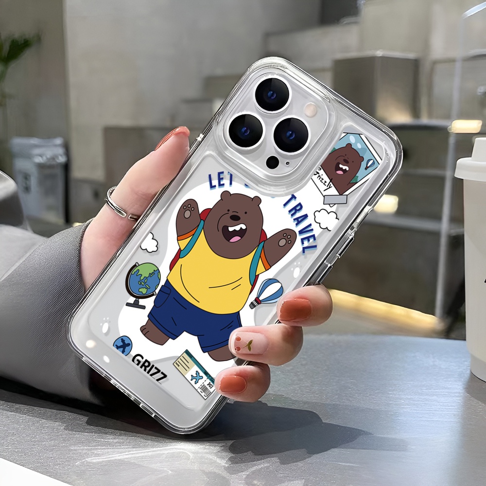 Ốp Điện Thoại Trong Suốt Hình Gấu Dễ Thương Cho iphone 14 Pro Max Plus 13 11 12 7Plus X XR XS Max 7 8 SE 2020