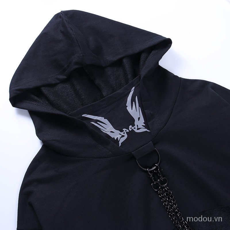 Áo Hoodie Lửng Tay Dài In Chữ Modou 0tg9