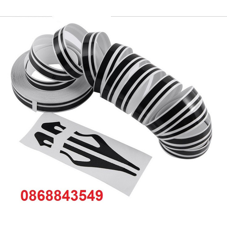 Tem decal thể thao chỉ viền trang trí