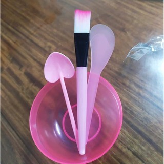 Combo Chén - Thìa - Cọ - Xẻng Tim (ĐẮP MẶT NẠ)