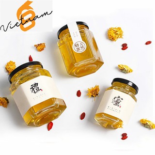 BỘ 6 HŨ THỦY TINH  LỤC GIÁC NẮP THIẾC 180ML ĐỰNG CÁC LOẠI TINH DẦU, TINH BỘT