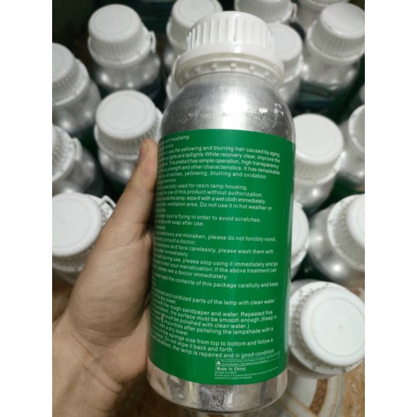Dung dịch đánh bóng đèn pha ô tô(chai lớn 800ml)