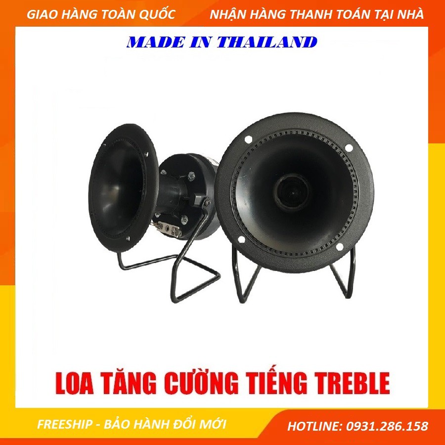 [Tặng 2 tụ + 5m dây loa] Bộ 2 Loa Treble Thái họng tròn cực hay - Loa tăng treb cho dàn karaoke music - có video test