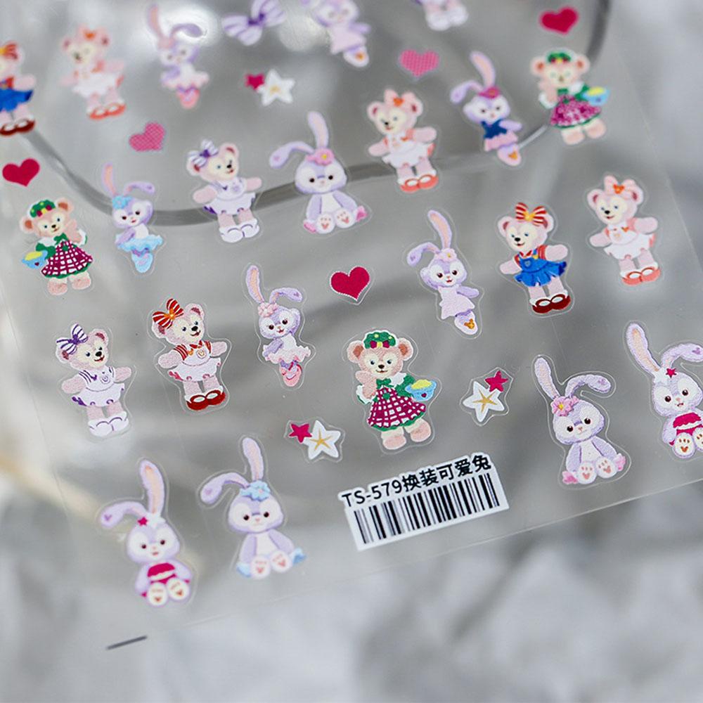 OCEANMAP Miếng Dán Trang Trí Móng Tay Hình Gấu Duffy Ba Chiều