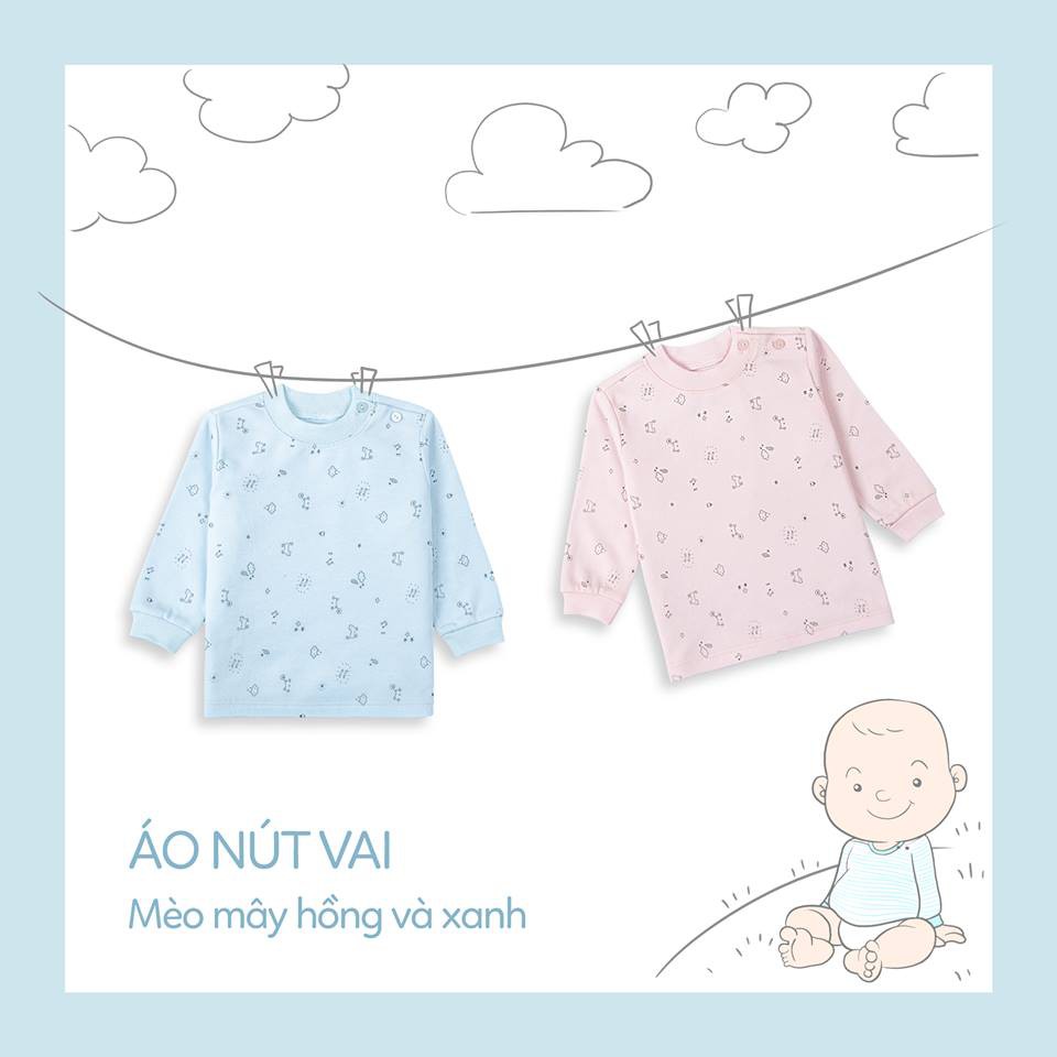 [MIO DÀY] Áo sơ sinh dài tay MIOMIO / cài vai / cotton / dày vừa