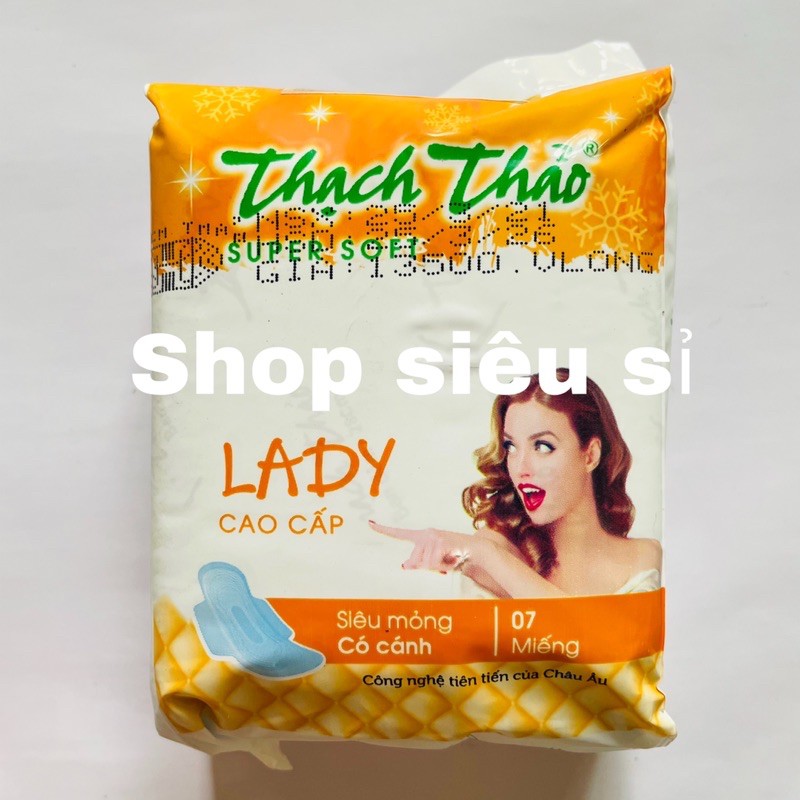 Băng vệ sinh thạch thảo cam siêu mỏng có cánh gói 7 miếng