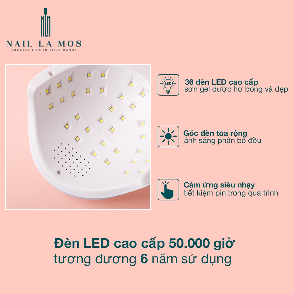 Máy hơ tích điện L'ugx LG200S chính hãng 60W 36 bóng đèn - Máy hơ gel Lugx cao cấp, đẹp và bền