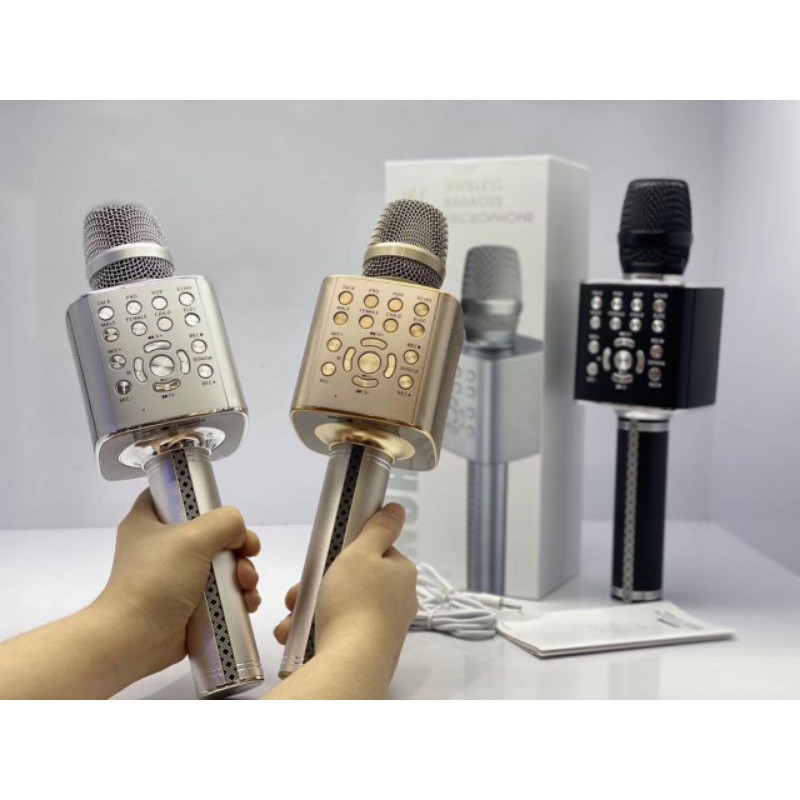 [Mã ELMSBC giảm 8% đơn 300K] Micro Karaoke Bluetooth Cao Cấp YS-96 Tích Hợp Loa Bass- Livestream Siêu Hay