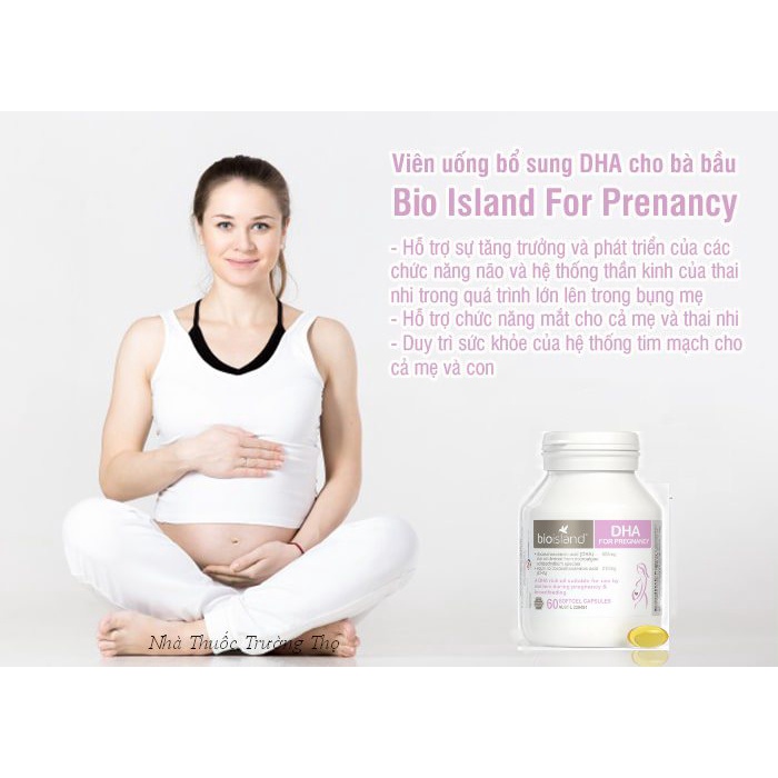 Viên uống bổ sung vitamin cho bà bầu Bio Island DHA 60 viên