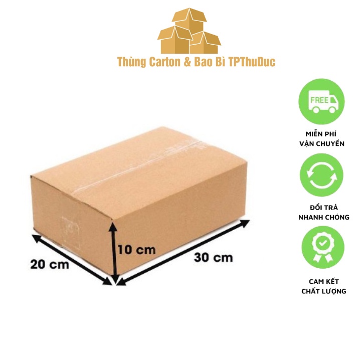 Combo 10 hộp Caton Đóng Hàng Hóa Size 30x20x10cm