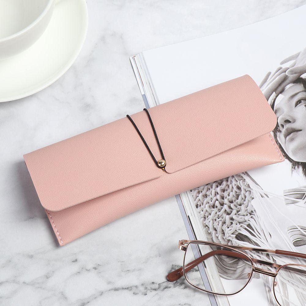 Túi Đựng Mắt Kính Màu Trơn Có Khóa Cài Gấp Gọn Tiện Dụng