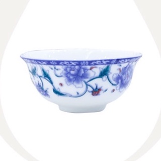 Combo 10 bát cơm 4.5" hoa 06 hoa tràm bằng sứ Long Phương - Bộ đồ bàn ăn cao cấp