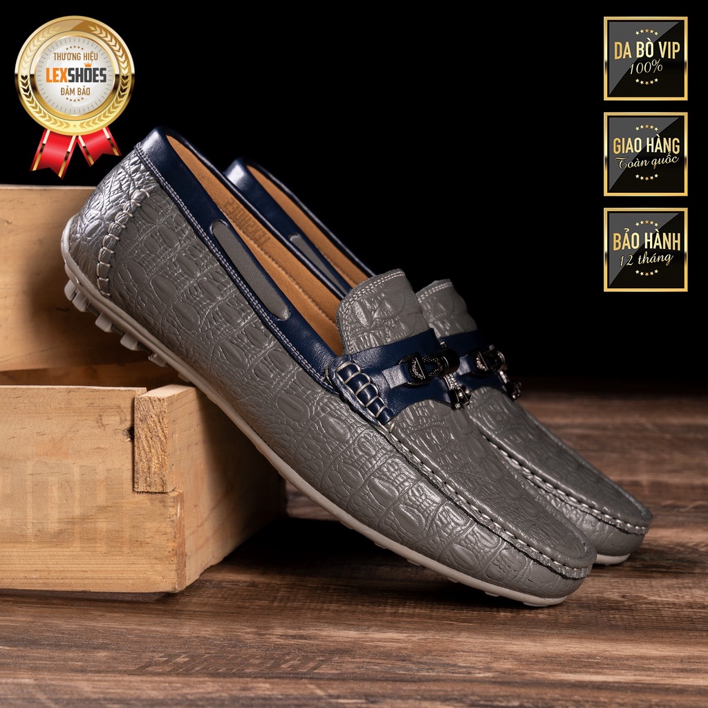 Giày da nam chất lượng da bò nguyên tầm, thương hiệu LexShoes, bảo hành 2 năm sử dụng