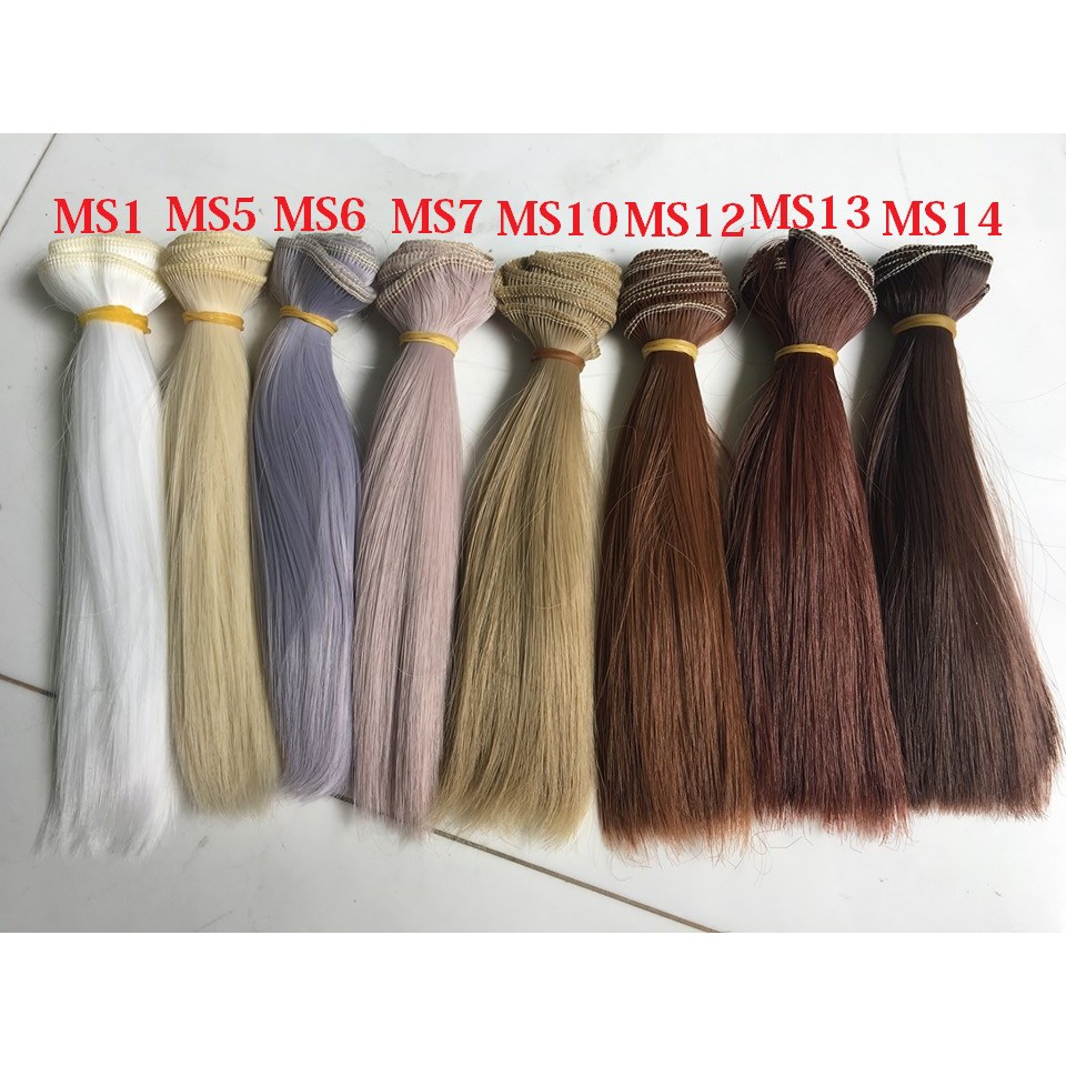 Tóc giả 15cm cho búp bê- màu mới