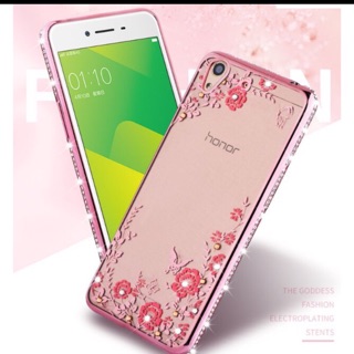 Ốp thời trang viền đính đá cho oppo A83/f1s/Y53/Y55