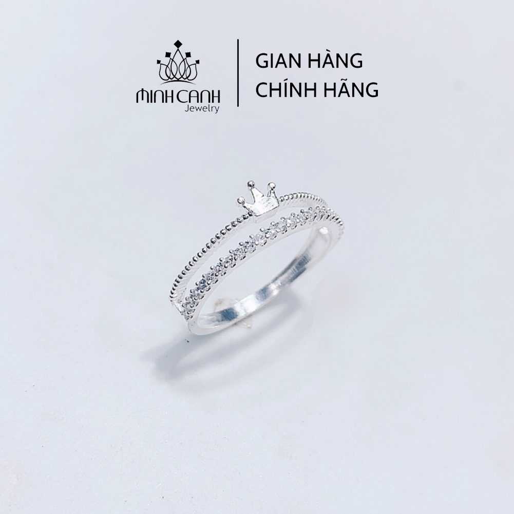 Nhẫn Bạc Kép Vương Miện - Minh Canh Jewelry