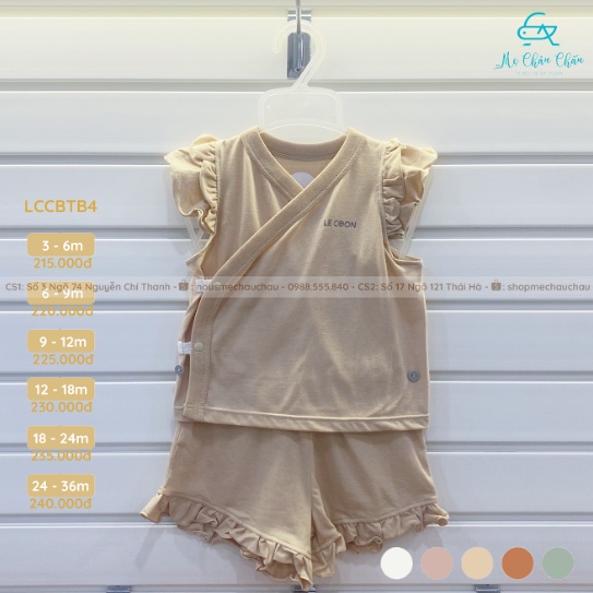 Bộ Quần Áo Lecoon Cúc Bấm Tay Bèo Le Coon COOL