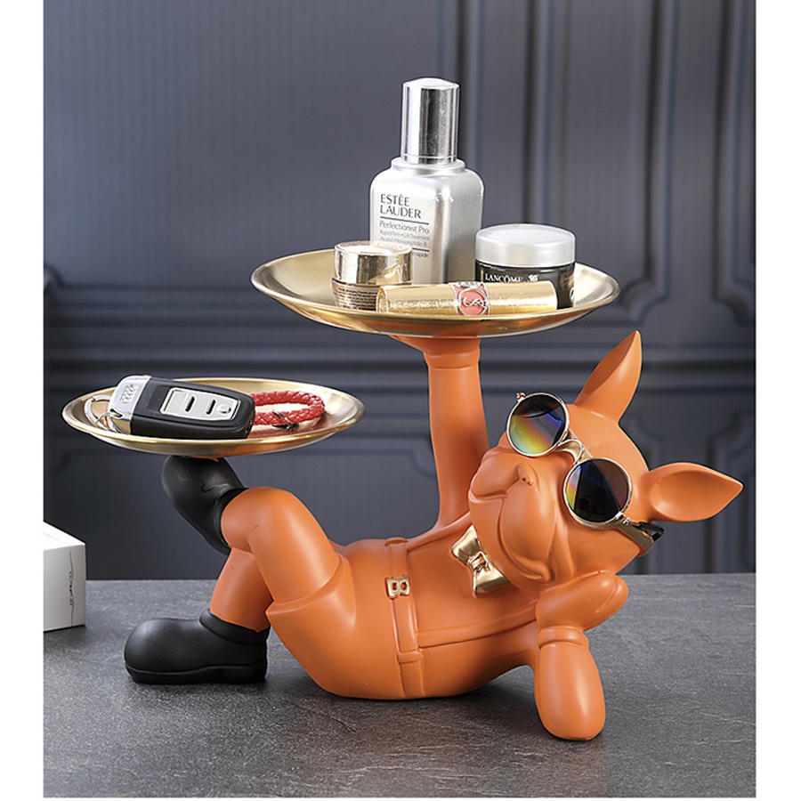 Con chó khay đựng đồ, khay đựng kẹo, khay đồ ăn vặt