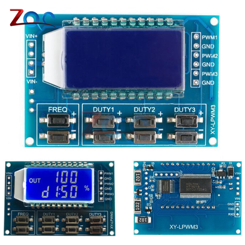 Mô đun bảng mạch 1Hz-150Khz tạo tín hiệu xung tần PWM 3.3V-30V có màn hình LCD hiển thị