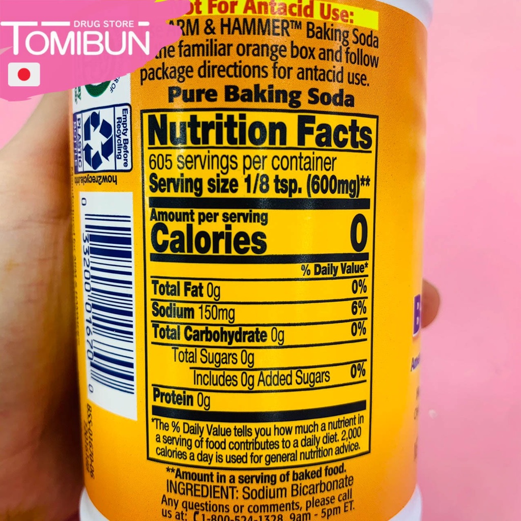 Bột rửa rau, củ, quả Baking soda Arm & Hammer Mỹ 340g- Hàng nội địa USA- Tomibun
