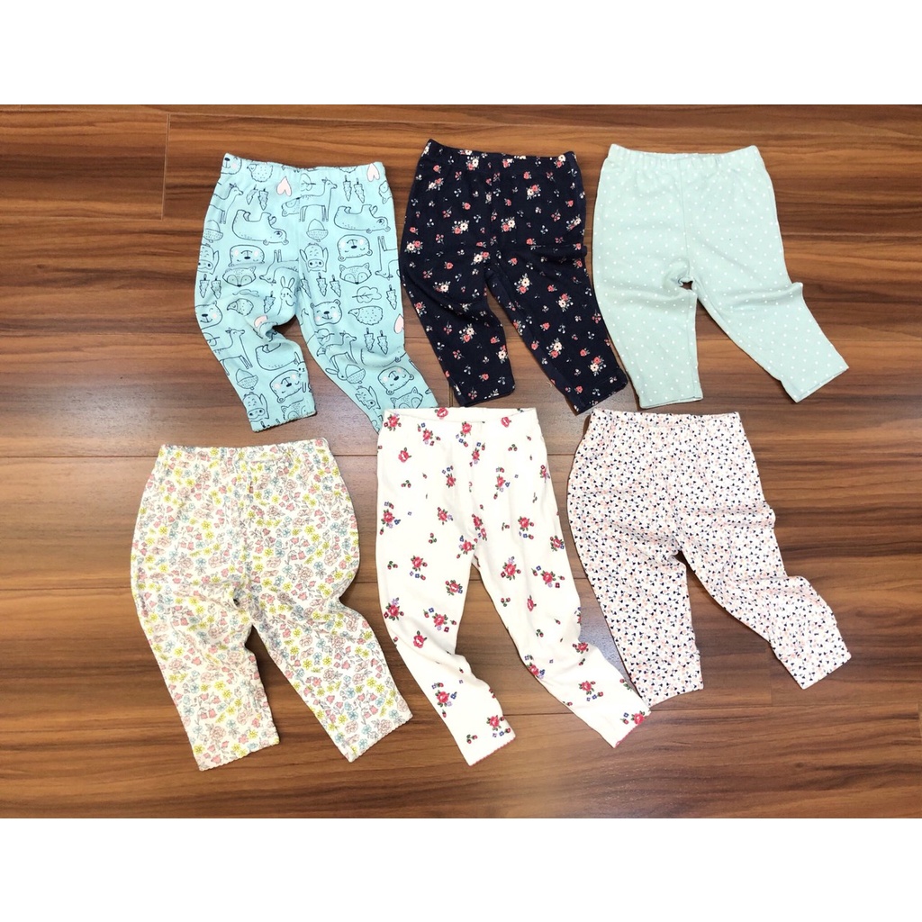 Quần bé gái,set 5 chiếc quần legging cho bé từ 0-3 tuổi ,xuất dư combodia,co dãn tốt chất vải xuất dư mềm đẹp