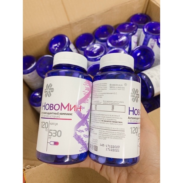 Tăng đề kháng chống oxy hóa Novomin Formula 4 Siberian, phục hồi tế bào khỏe mạnh - 120 viên
