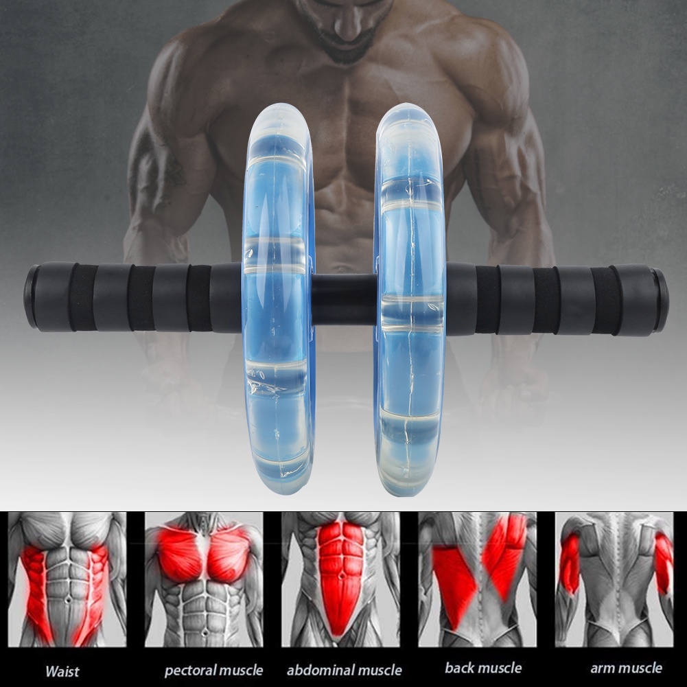 Có thể bán buôn Con lăn tập thể dục với vòng bi Tập Máy cơ bụng Kéo dây đeo Thiết bị luyện trong nước thao Giảm béo Vòng eo Vermont055 Hàng giao ngay