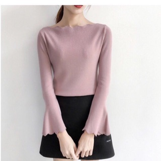 Áo len tay loe lượn sóng loại 1