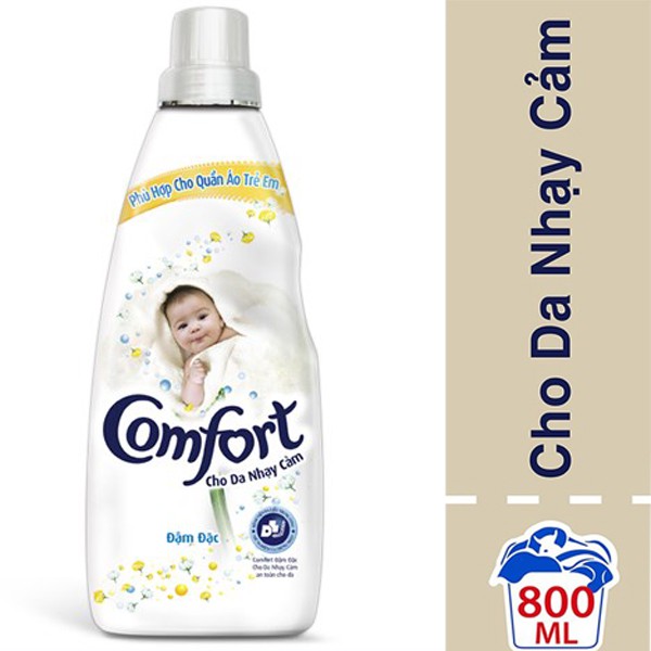 Nước Xả Vải Comfort Đậm Đặc Cho Da Nhạy Cảm Chai 800ML