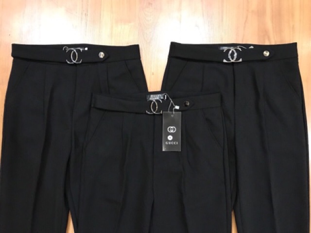 Quần baggy vải nữ chất  Vitex có đai chữ X hàng VNXK đủ size 44-60kg