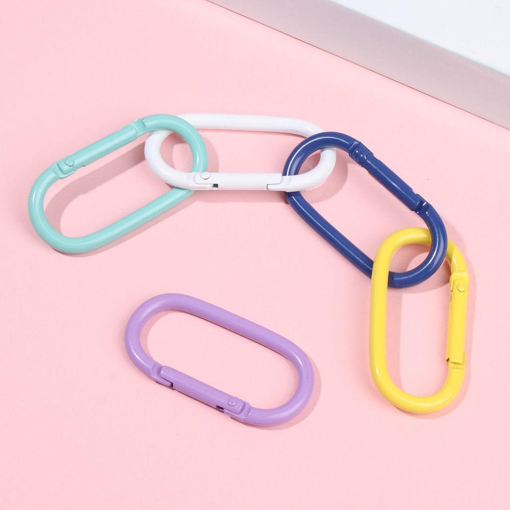 Set 5 Móc Kẹp Bầu Dục Bằng Hợp Kim Nhôm Mạ Điện Cho Túi Xách