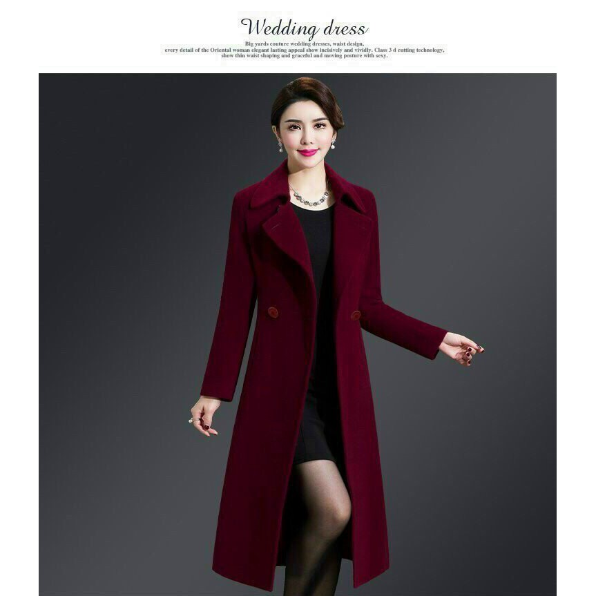 Áo Khoác Dạ Dài Hai Nút Siêu Sang - Áo Khoác Dạ Dáng Dài Quảng Châu Cao Cấp | BigBuy360 - bigbuy360.vn