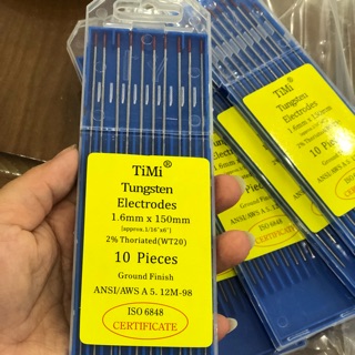 Kim hàn Tig 1.6 (hàn inox, sắt) chuẩn - 1 vỉ 10 que