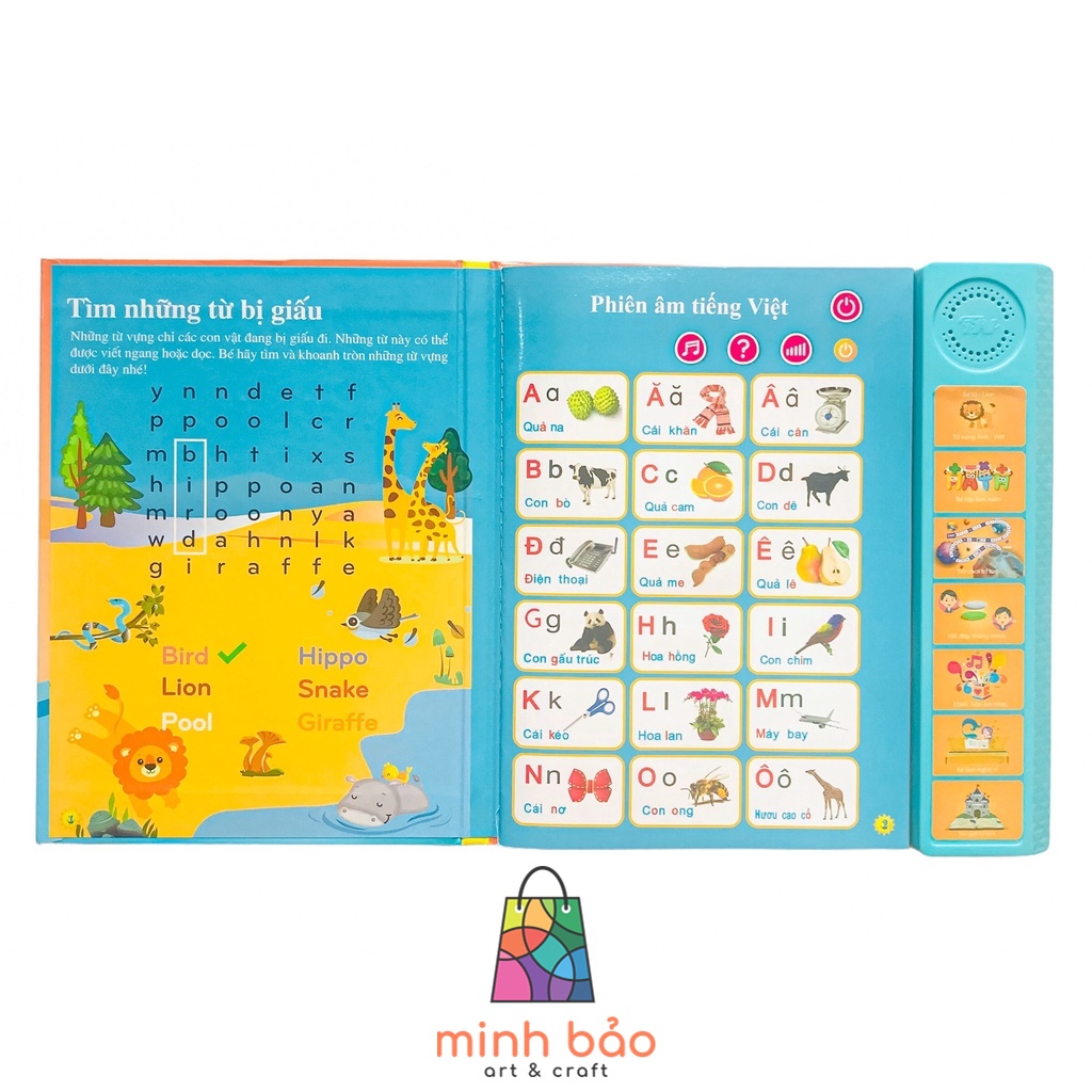 MẪU MỚI NHẤT - SÁCH NÓI SONG NGỮ ANH-VIỆT CHO BÉ TỪ 3 TUỔI