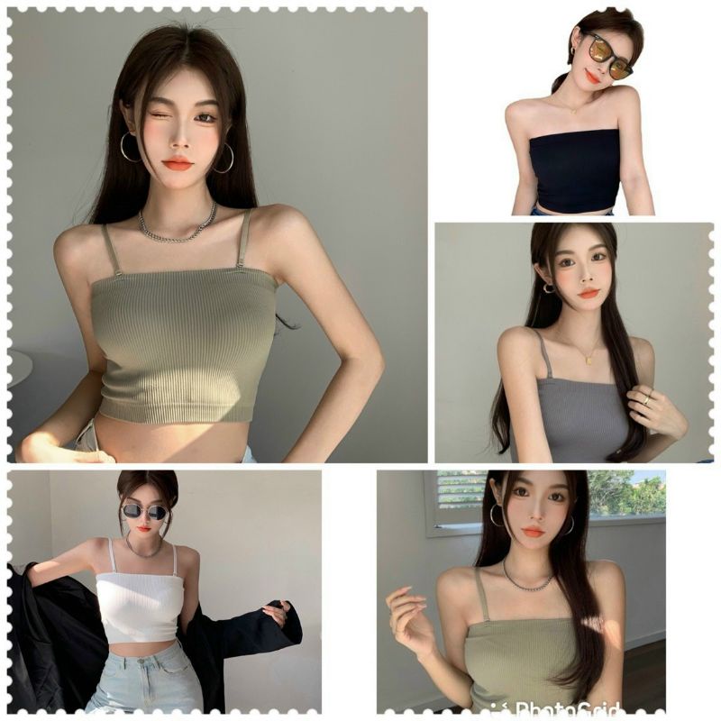 siêu phẩm áo bra quây ngang 2 dây cropp top xinh quá đỉnh luôn nè