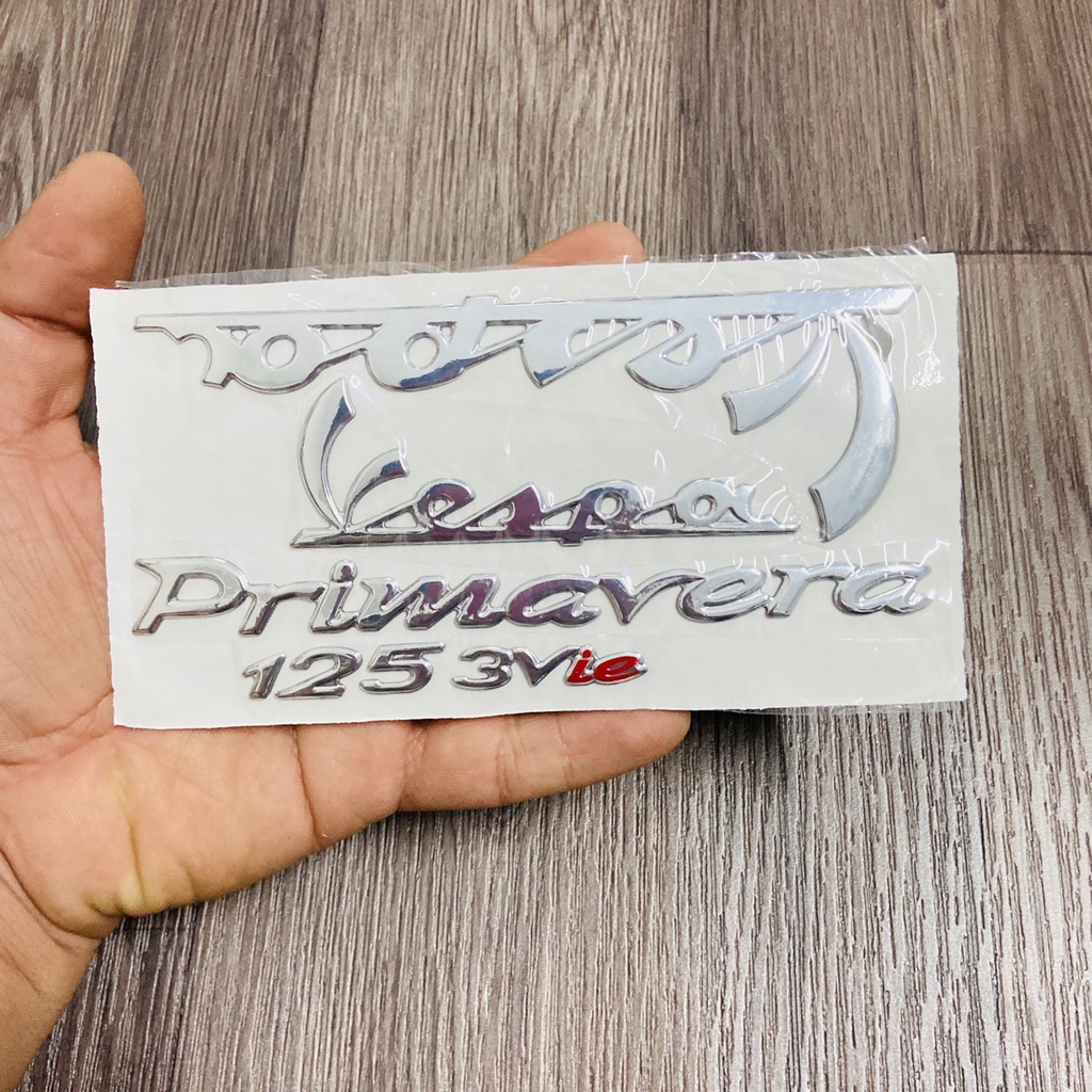 Bộ tem dán xe VESPA PRIMAVERA 125 3VIE chất liệu nhựa nổi cao cấp sáng bóng