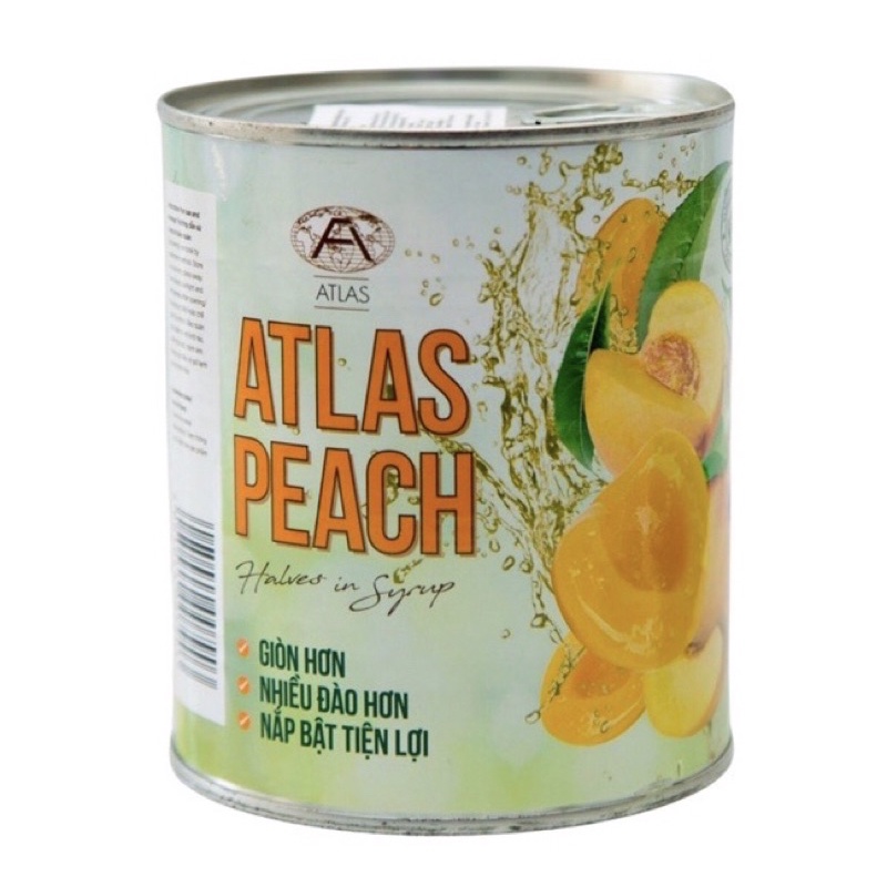 Đào ngâm ATLAS Nam Phi có nắp giật 825g