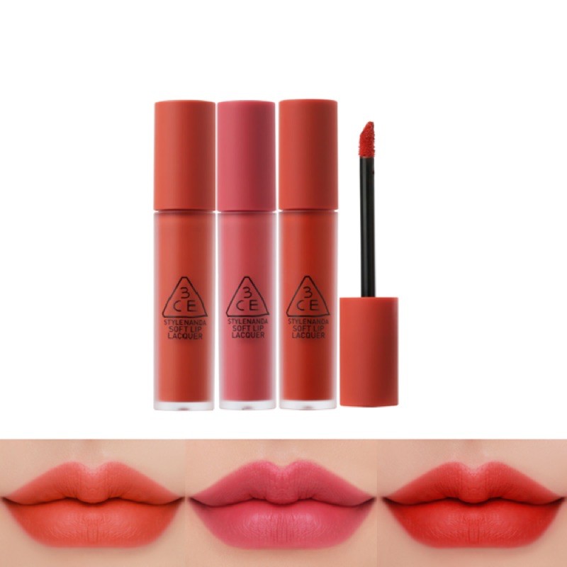 Son Kem Lì, Lên Màu Chuẩn 3CE Soft Lip Lacquer 6g