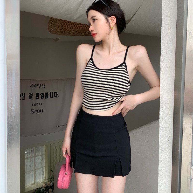 Áo Hai Dây Kẻ Sọc Thời Trang Mùa Hè Quyến Rũ Cho Nữ