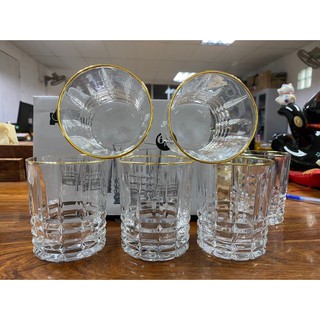 Bộ 6 cốc uống nước thủy tinh cao cấp trắng